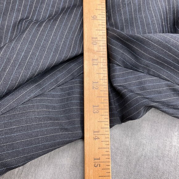 Jos A Bank Suit Men 40S/32Wx28L Gray Blue Pinstripe Signature Gordon Cuff Wool - Picture 15 of 16